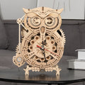 ROKR 3D Wooden Puzzles for Adults Mechanical Clock Kits-Owl Clock, DIY Clock ...