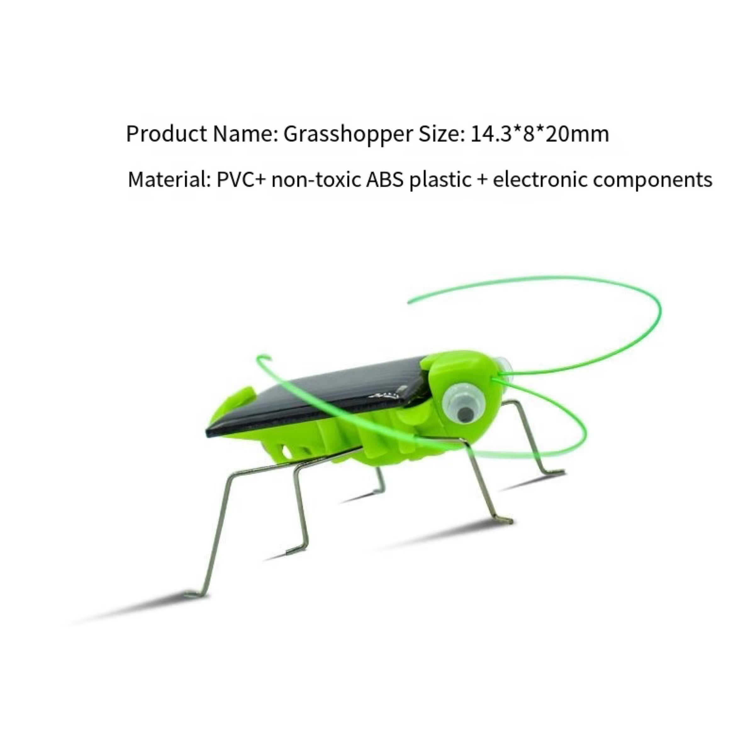 Solar Grasshopper Toy Puzzle Children Selected Gift Simulation Insect Gift Boys and Girls Science Education Funny Moving Toy Kid