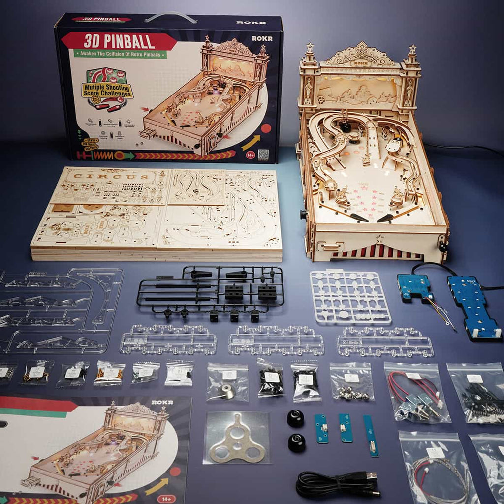 3D Pinball Machine 3D Wooden Puzzle EG01