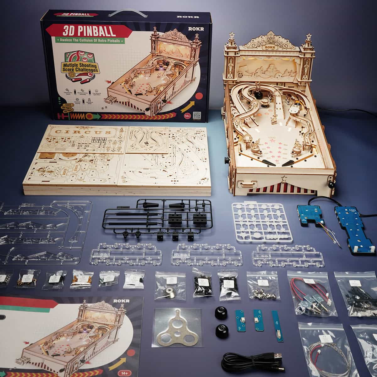 3D Pinball Machine 3D Wooden Puzzle EG01