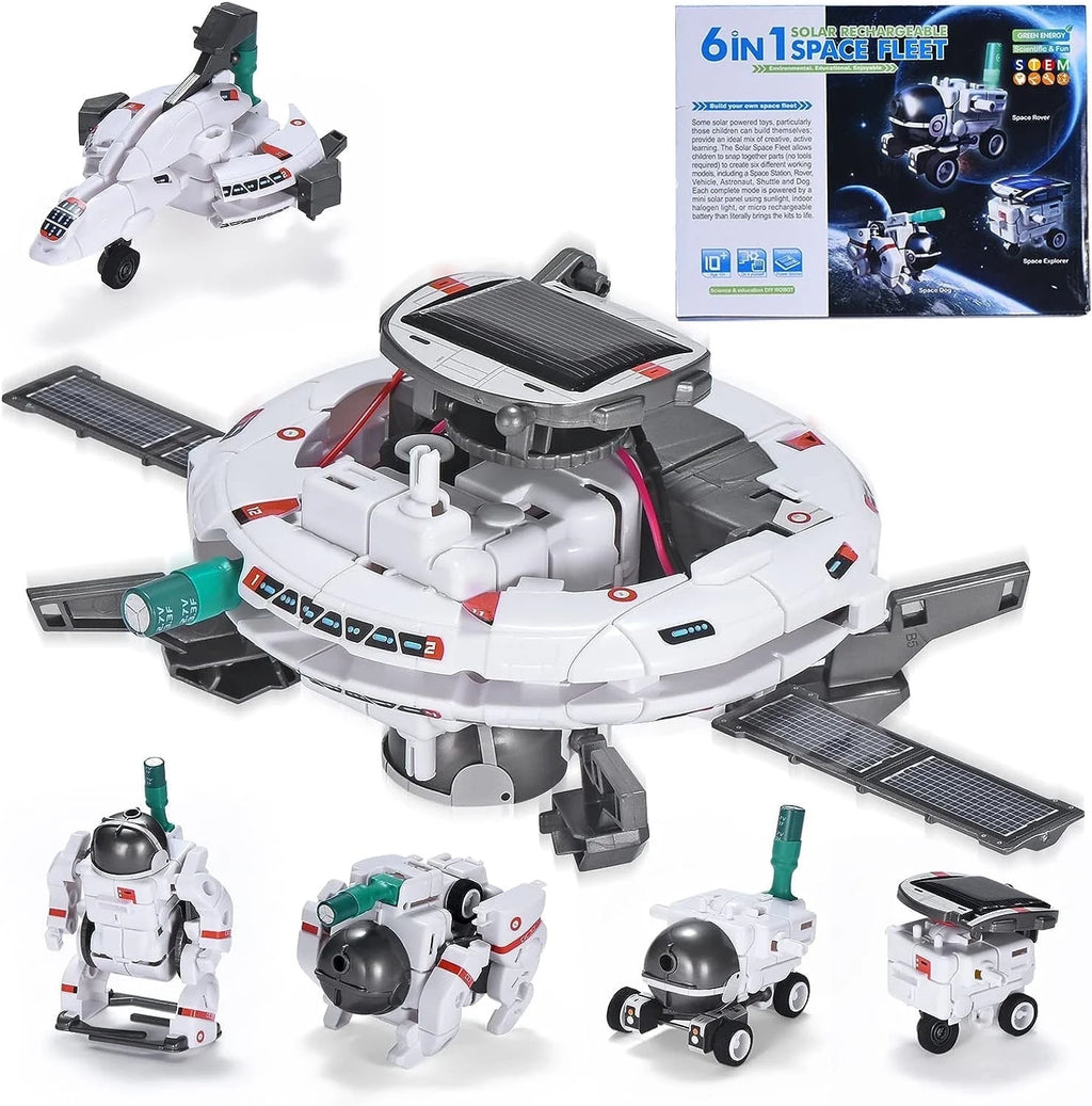 6-In-1 STEM Toys Space Solar Robot Kit for Kids, Educational Science Learning, Building Robot Toys Birthday Gift for Kids Age 6 7 8-12+