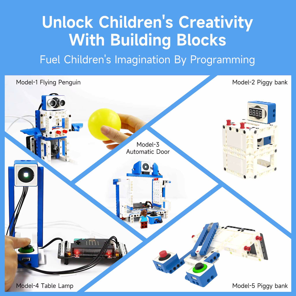 21 in 1 Microbit V2 Robotics Kit DIY Electronic Sensor Kit Programmable Toy for Kids Support Makecode Python Programming