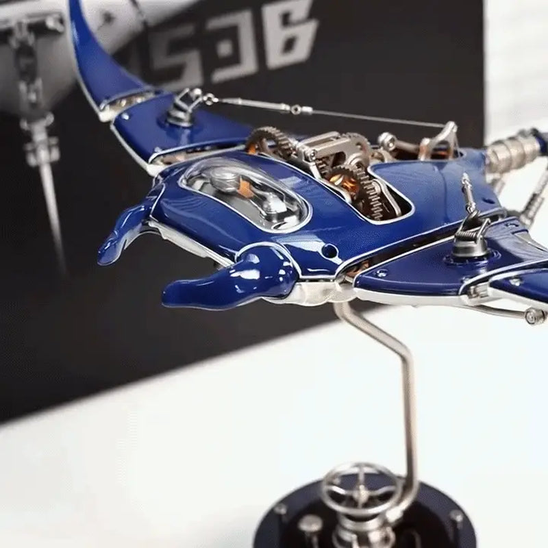 Build Mechanical Mobula Manta Ray Kinetic Sculpture Kits Metal Automata Toy