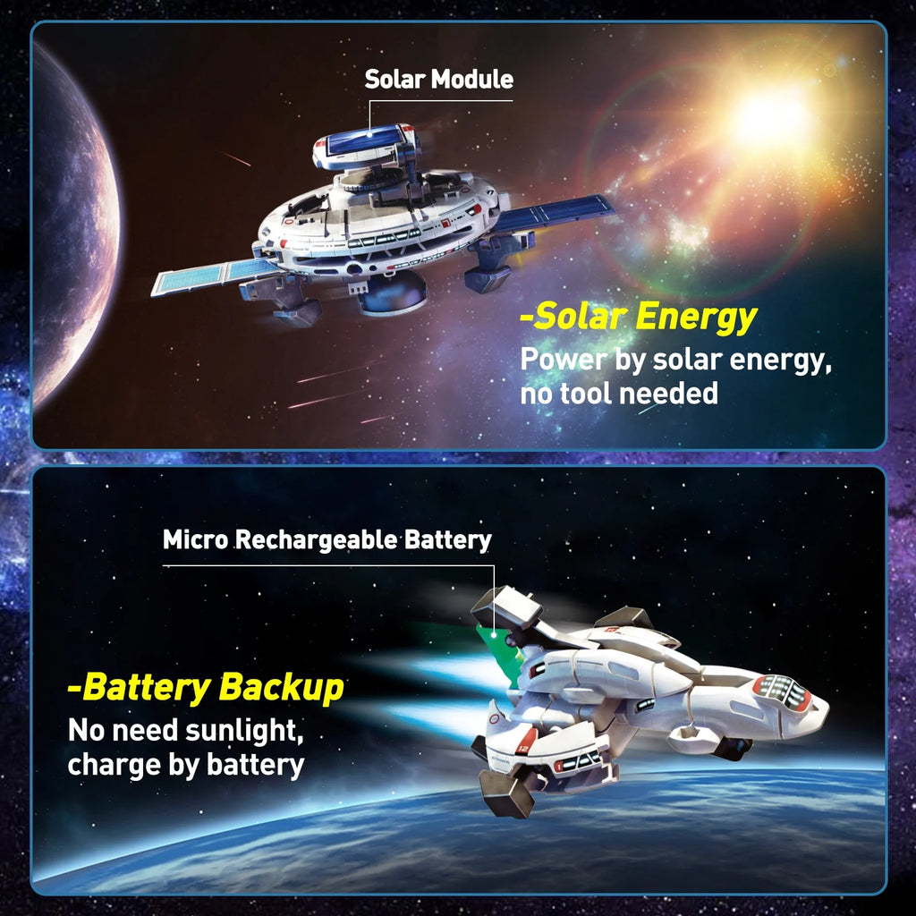 6-In-1 STEM Toys Space Solar Robot Kit for Kids, Educational Science Learning, Building Robot Toys Birthday Gift for Kids Age 6 7 8-12+