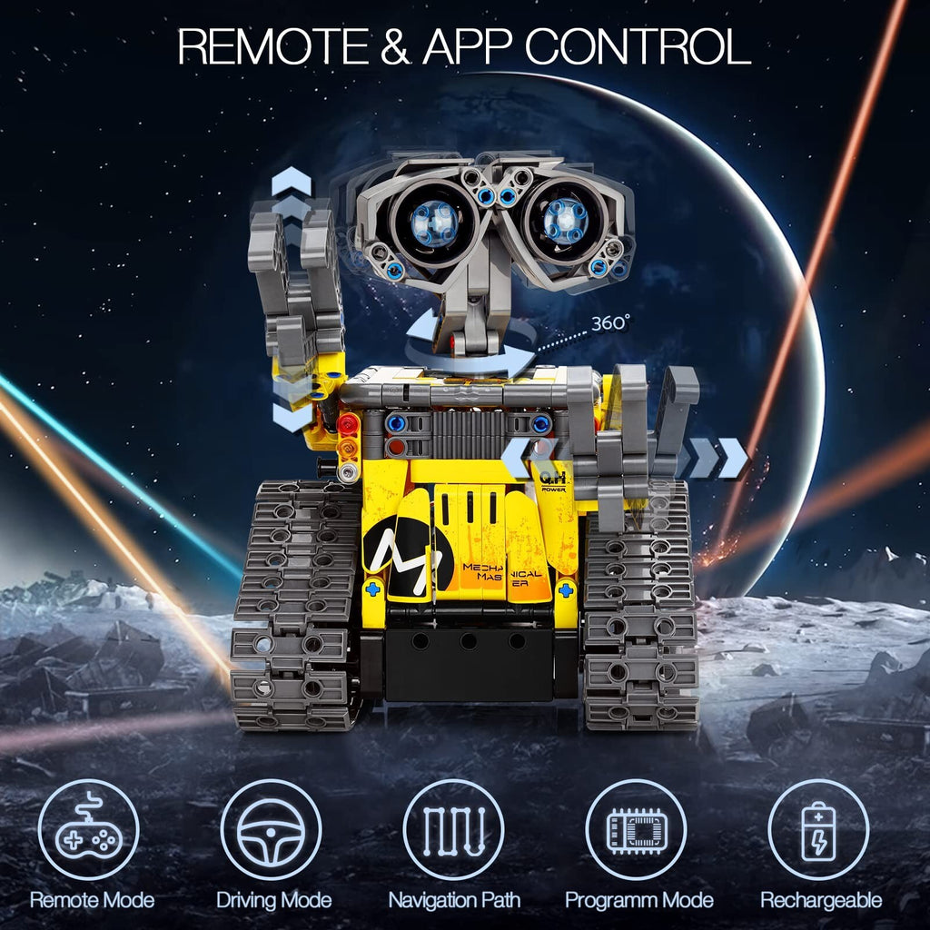 Sillbird STEM Building Toys, Remote & APP Controlled Creator 3In1 Wall Robot/...