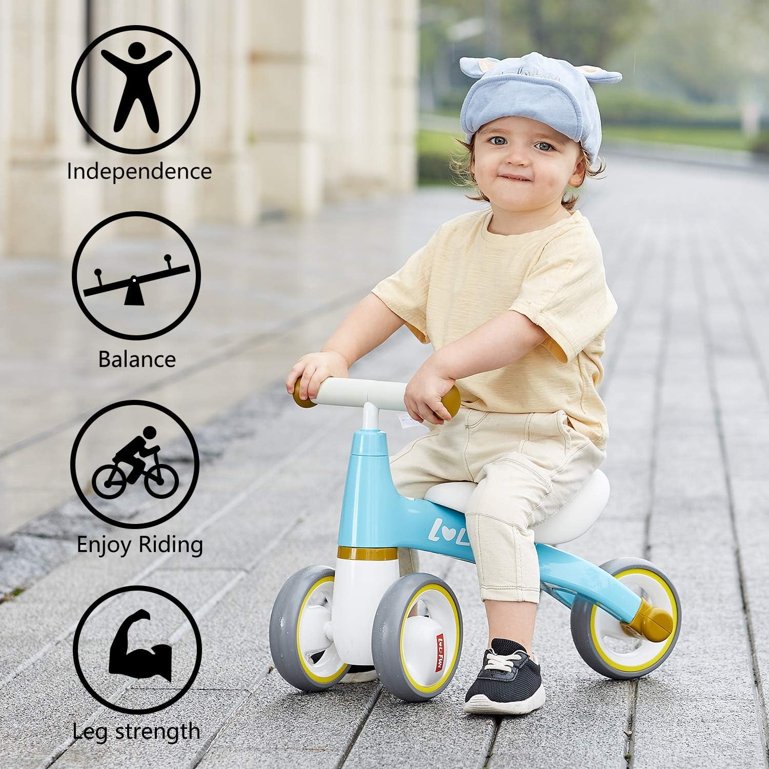 Baby Balance Bike Toys for 1 Year Old Boy and Girl Gifts One Year Old Birthday, Baby Toys 12-18 Months Toddler Balance Bike