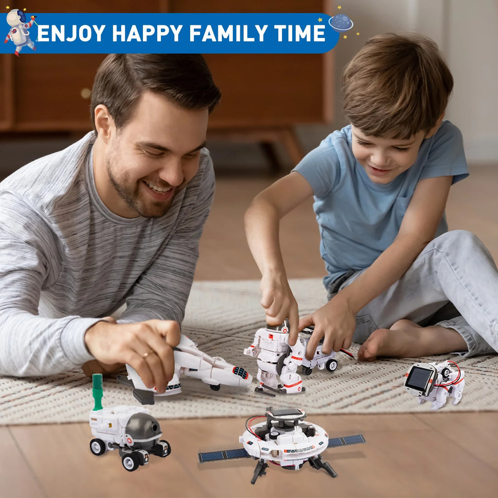 6-In-1 STEM Toys Space Solar Robot Kit for Kids, Educational Science Learning, Building Robot Toys Birthday Gift for Kids Age 6 7 8-12+