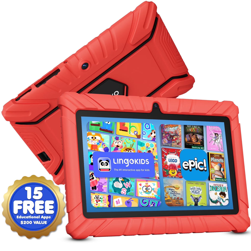 (2 Pack)  Kids Tablets 2025, Android Tablet for Kids with Parental Controls, 32GB Storage, 7", Pink