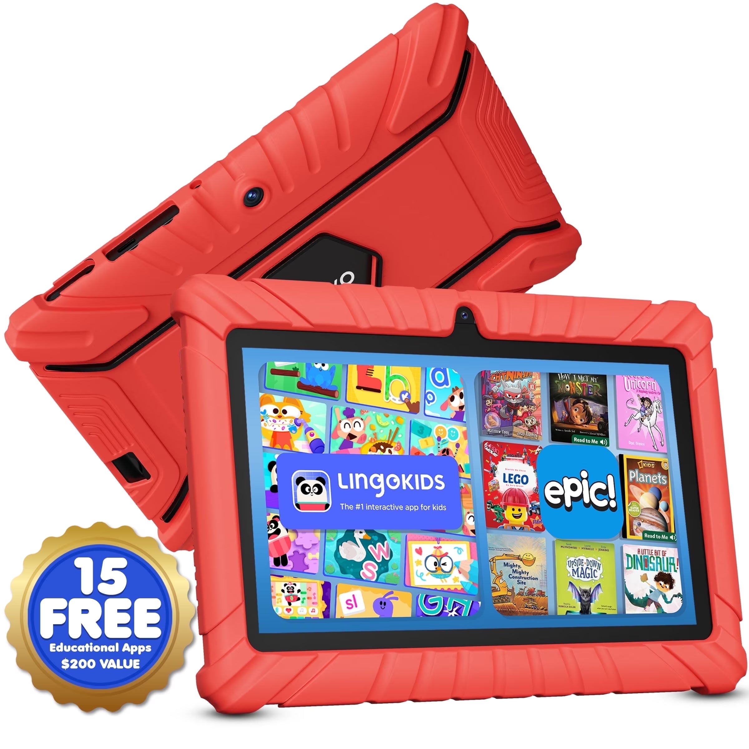 (2 Pack)  Kids Tablets 2025, Android Tablet for Kids with Parental Controls, 32GB Storage, 7", Pink