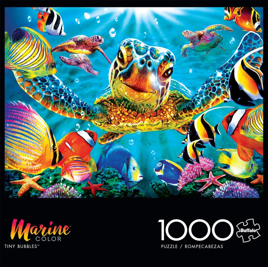 Steve Sundram - Tiny Bubbles - 1000 Piece Jigsaw Puzzle - 26.75 X 19.75 In, Multicolor - Puzzles for Adults - Bonus Poster & Precision Cut Pieces - Vibrant Ocean Scene