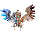 Steampunk Owl with Goggles DIY 3D Metal Animal Model Kits 700+PCS Difficult Puzzle