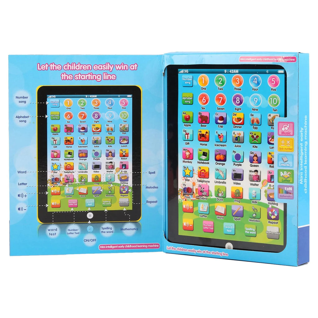 Kids Tablet Learning Pad Preschool Early Educational Tablet Pad Computer Educational Toy Birthday Gift for Kids Boys Girls, 7.28 In