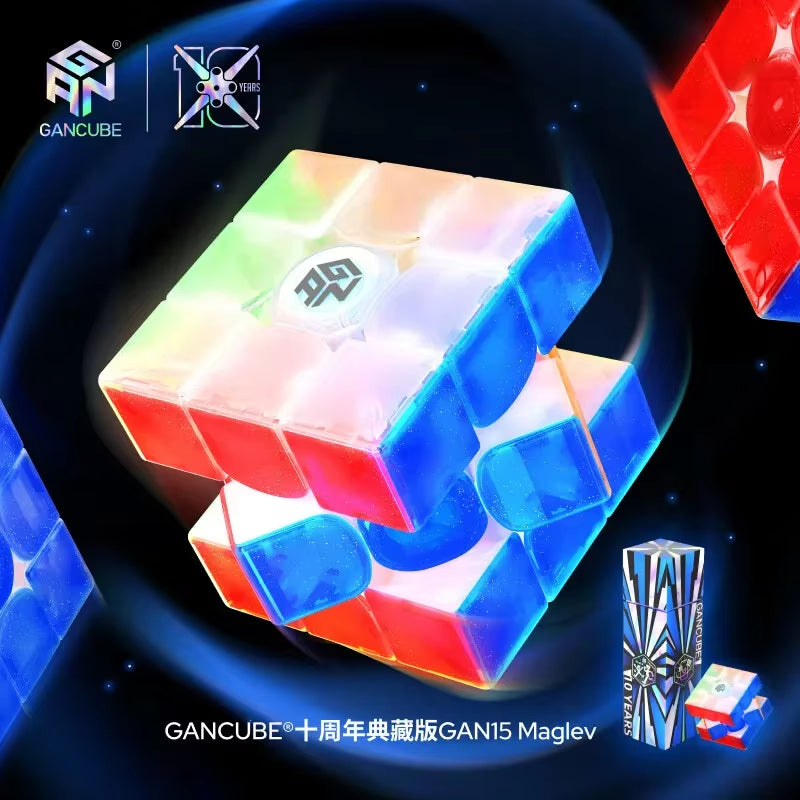 GAN15 Maglev GAN Cube 10Th Anniversary Collection Maglev 3X3 Cube Gan12Ui, Gan356Icarry 2, Gan356Me Commemorative Edition
