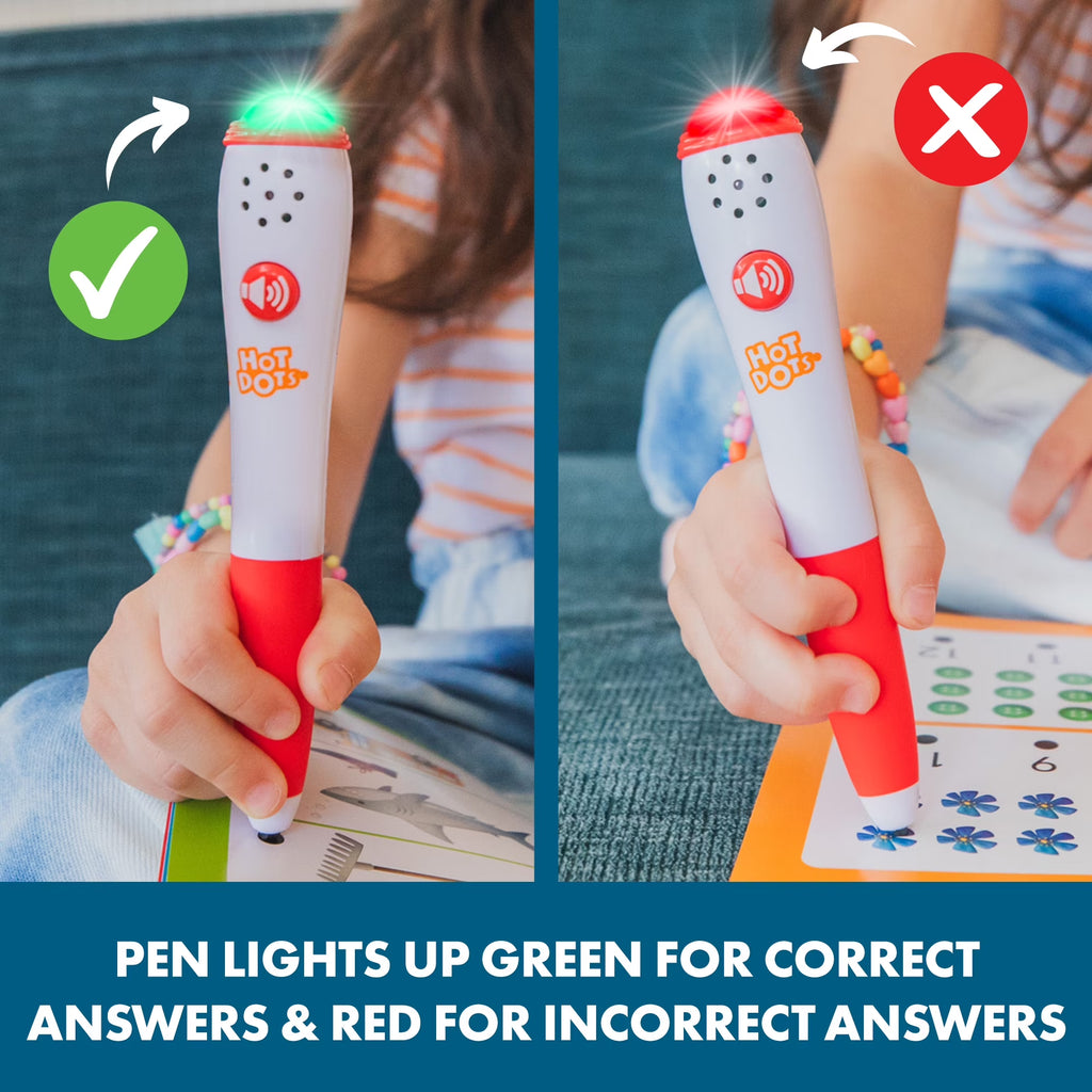 Educational Insights Hot Dots Kindergarten Essentials: Reading & Math Workbook with Interactive Pen, Children 5+