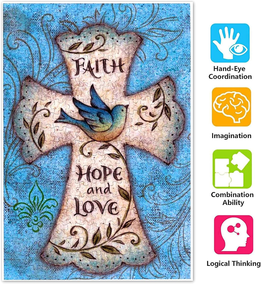 Christian Puzzles 300 Pieces Christian Jigsaw Puzzles Challenging Adult Teen Jesus Religious Puzzles Games Gift