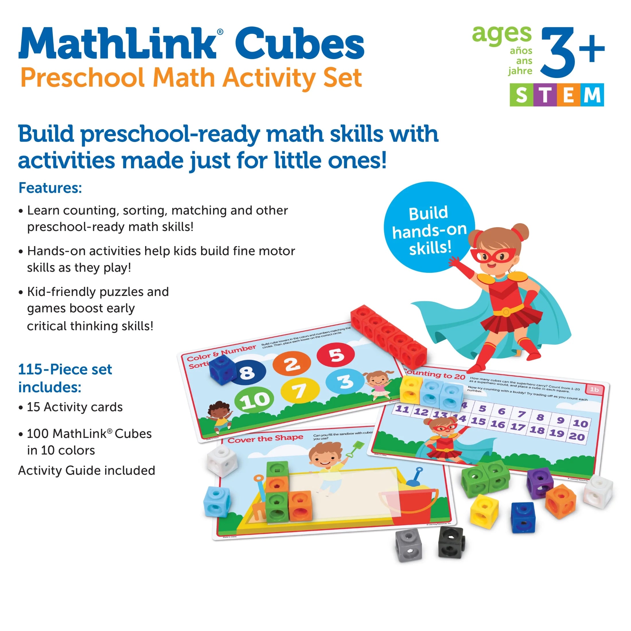 Mathlink Cubes Preschool Set for Ages 3+