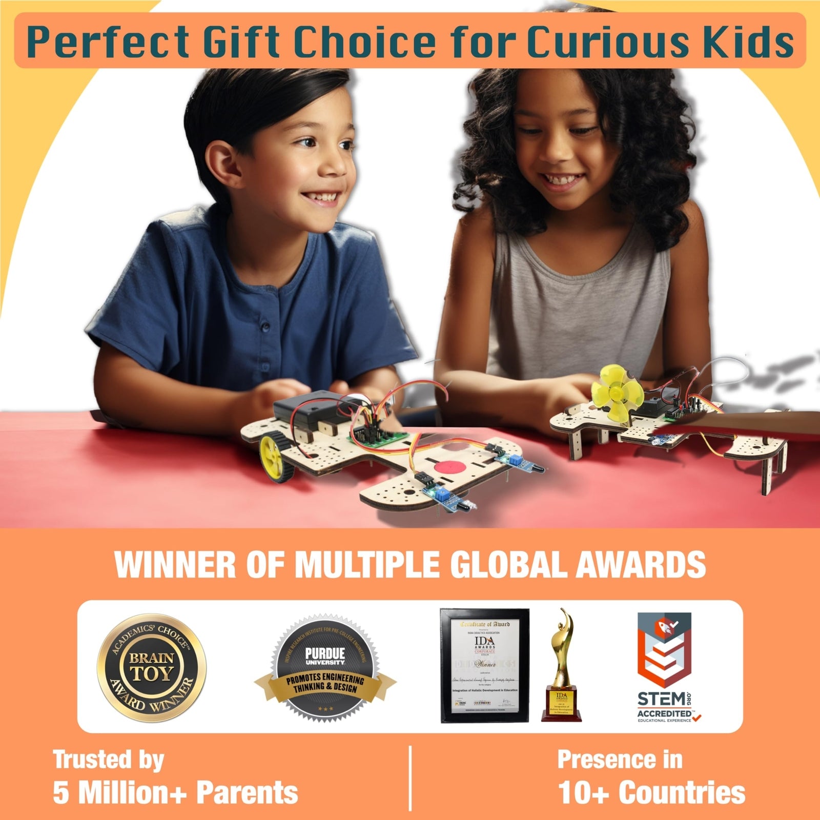 Butterfly Edufields 10In1 STEM Robotics Kit for Kids 8-12-14, Robot Kit for 8...