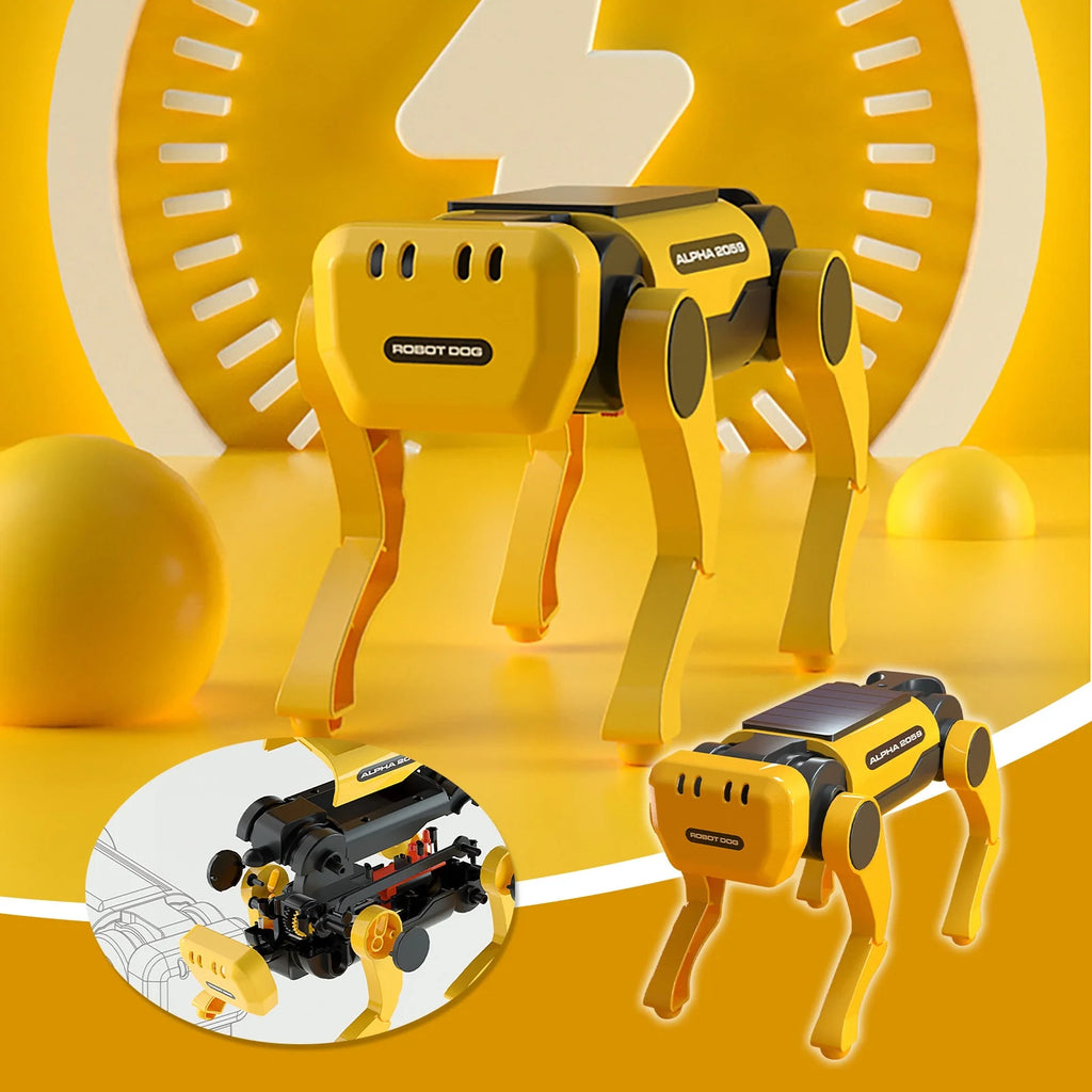 Gift Science and Education Solar Energy Robot Dog DIY Technology Gadget