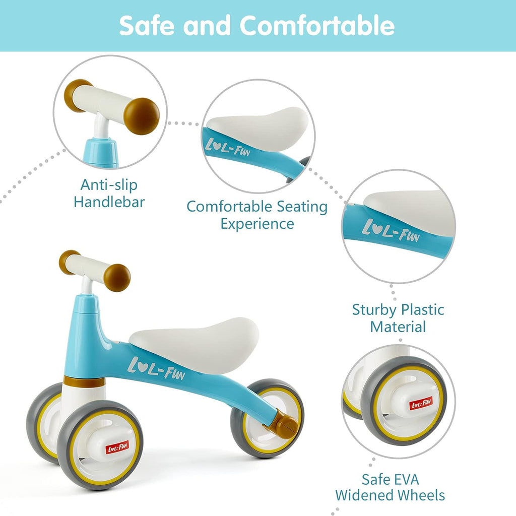 Baby Balance Bike Toys for 1 Year Old Boy and Girl Gifts One Year Old Birthday, Baby Toys 12-18 Months Toddler Balance Bike