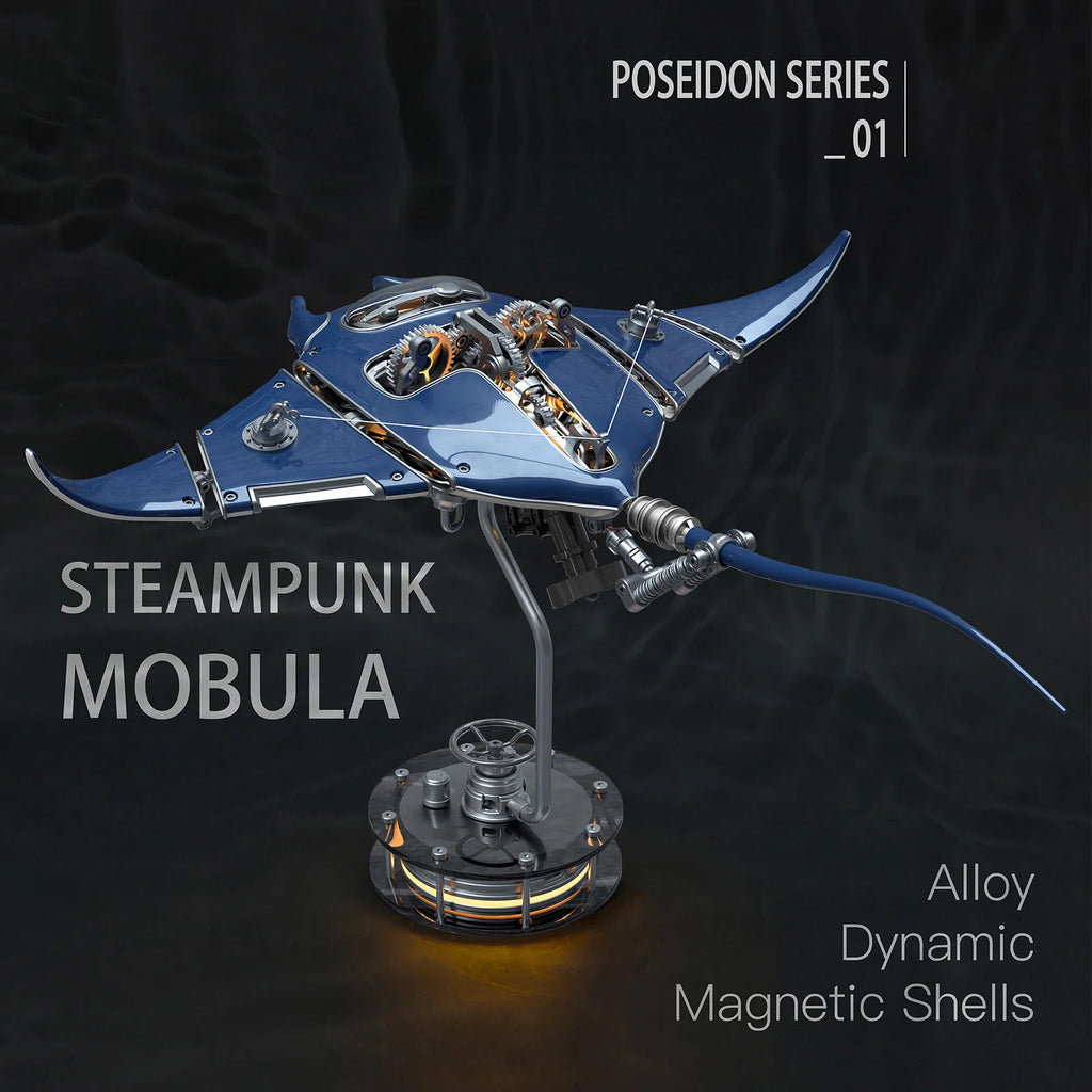 Build Mechanical Mobula Manta Ray Kinetic Sculpture Kits Metal Automata Toy