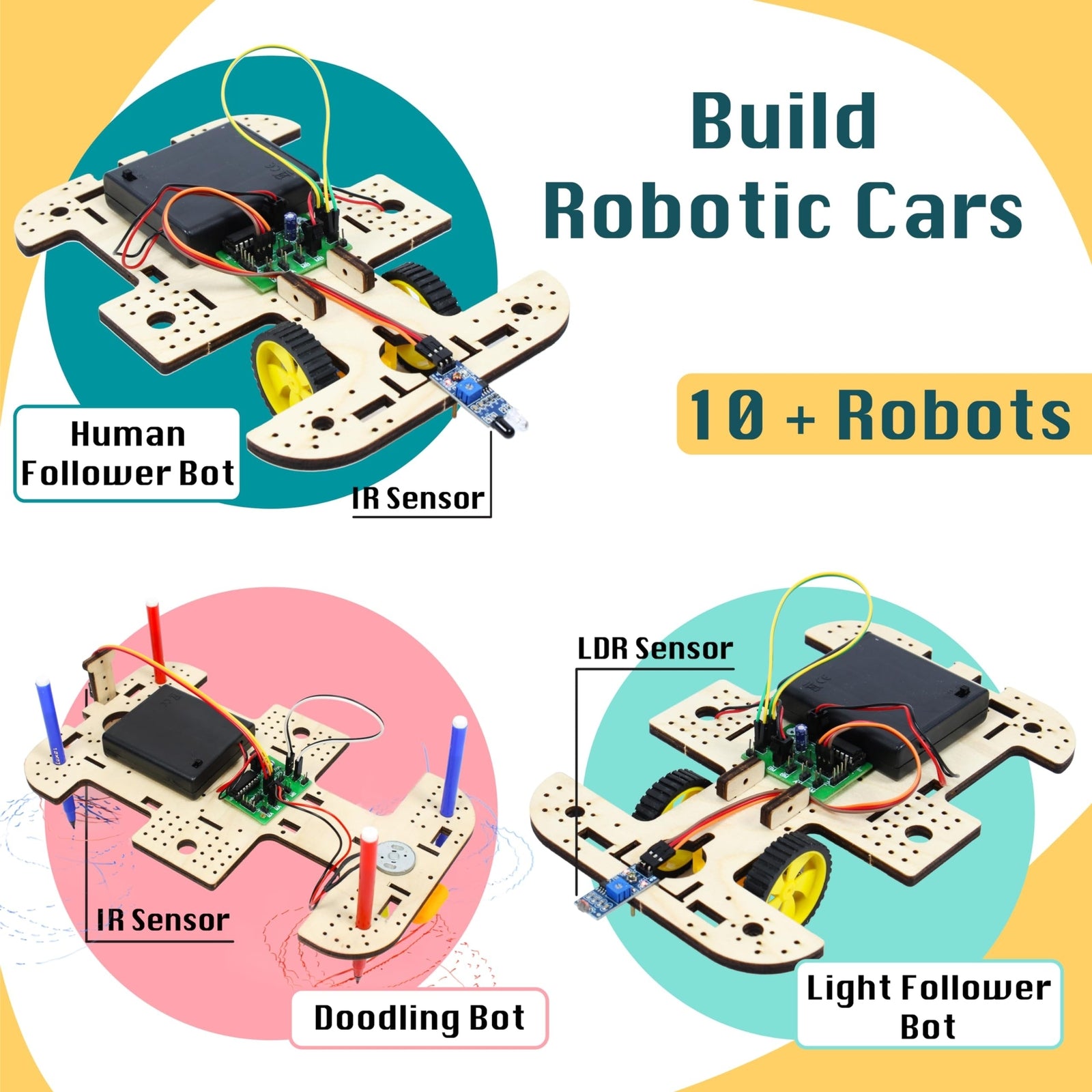 Butterfly Edufields 10In1 STEM Robotics Kit for Kids 8-12-14, Robot Kit for 8...