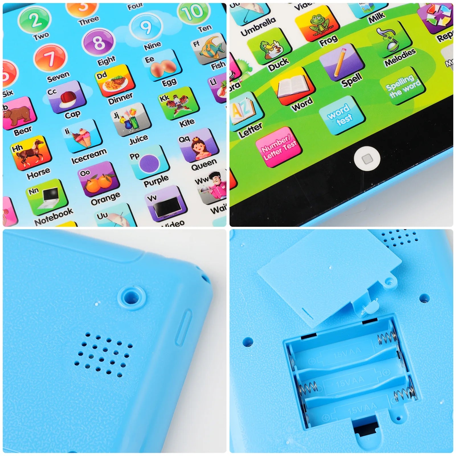 Kids Tablet Learning Pad Preschool Early Educational Tablet Pad Computer Educational Toy Birthday Gift for Kids Boys Girls, 7.28 In