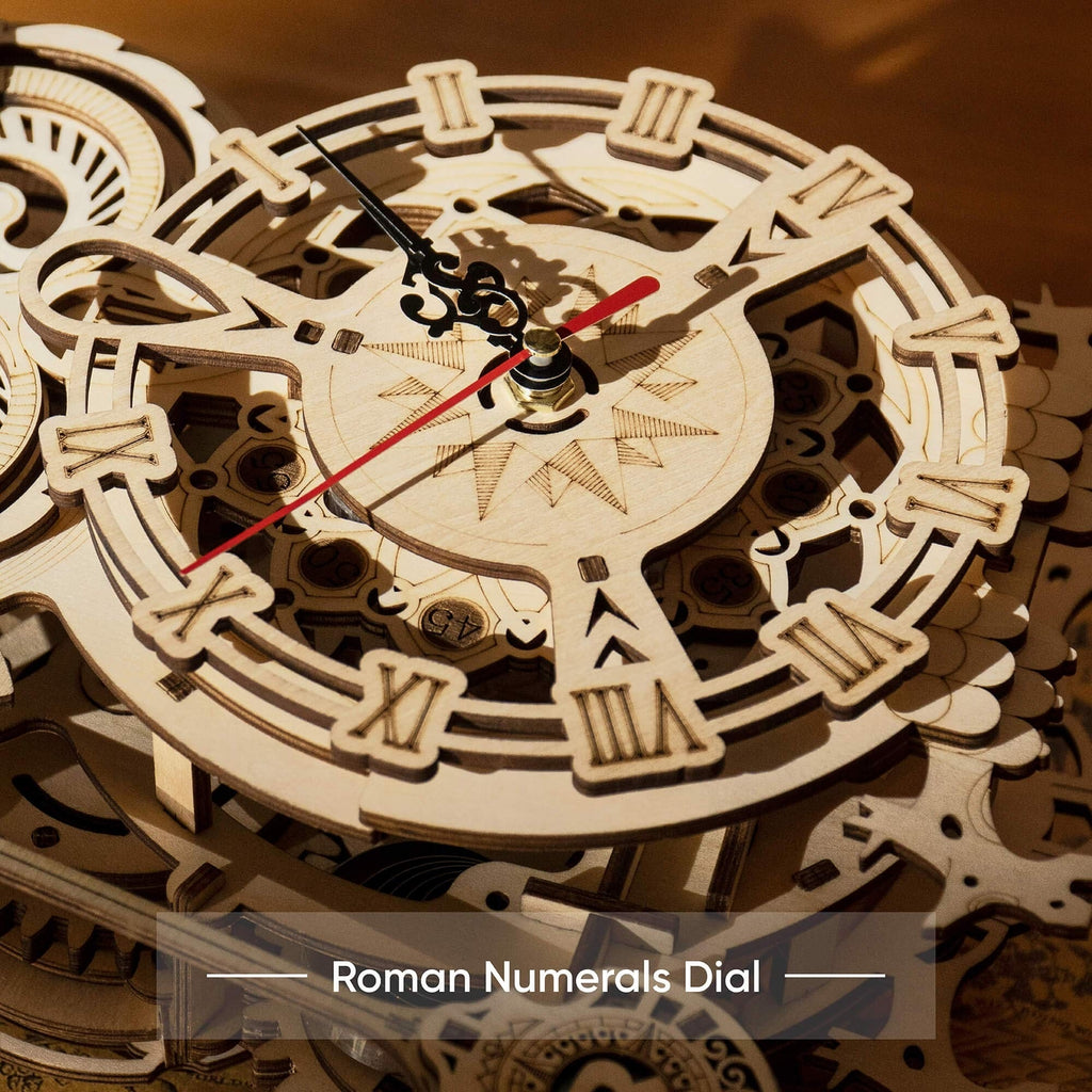 ROKR 3D Wooden Puzzles for Adults Mechanical Clock Kits-Owl Clock, DIY Clock ...