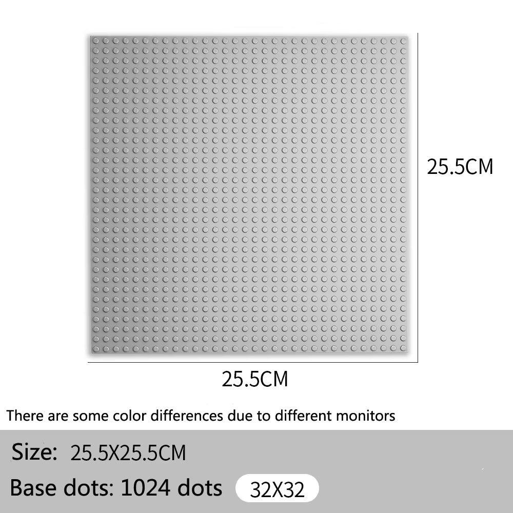 32X32 32X16 Dots Classic Base Plates Blocks DIY Small Size City Road Bricks Baseplate Construction Building Toys for Kids Gifts