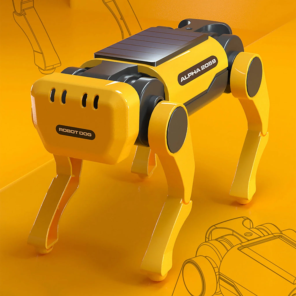 Gift Science and Education Solar Energy Robot Dog DIY Technology Gadget