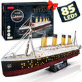 Titanic 3D LED Puzzles for Adults 88 CM 266 Pieces,Titanic Toys for Teens, Home Decor Birthday Gifts Adults Gifts for Mom