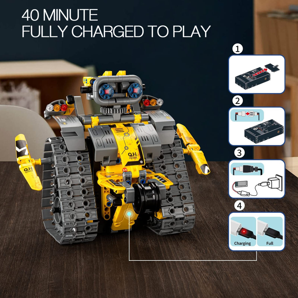 Sillbird STEM Building Toys, Remote & APP Controlled Creator 3In1 Wall Robot/...