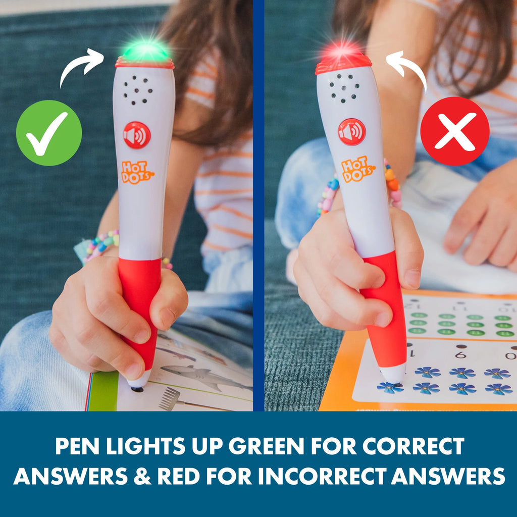 Hot Dots First Grade Essentials Reading and Math Workbook, Ages 6+