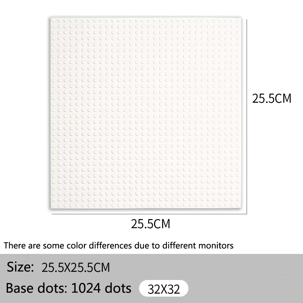 32X32 32X16 Dots Classic Base Plates Blocks DIY Small Size City Road Bricks Baseplate Construction Building Toys for Kids Gifts