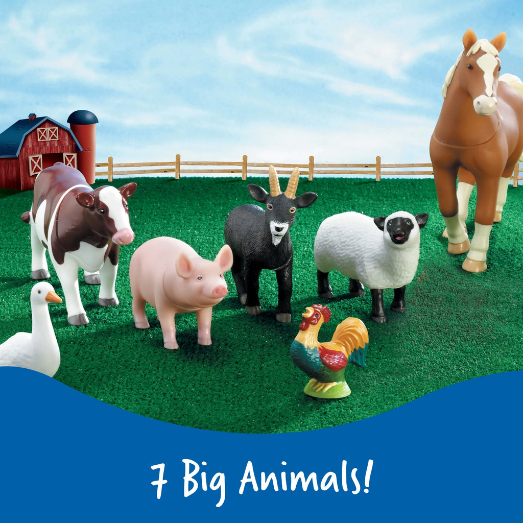 Jumbo Farm Animals, Horse, Cow, Sheep, Chicken , Figurines, Ages 18 Months +