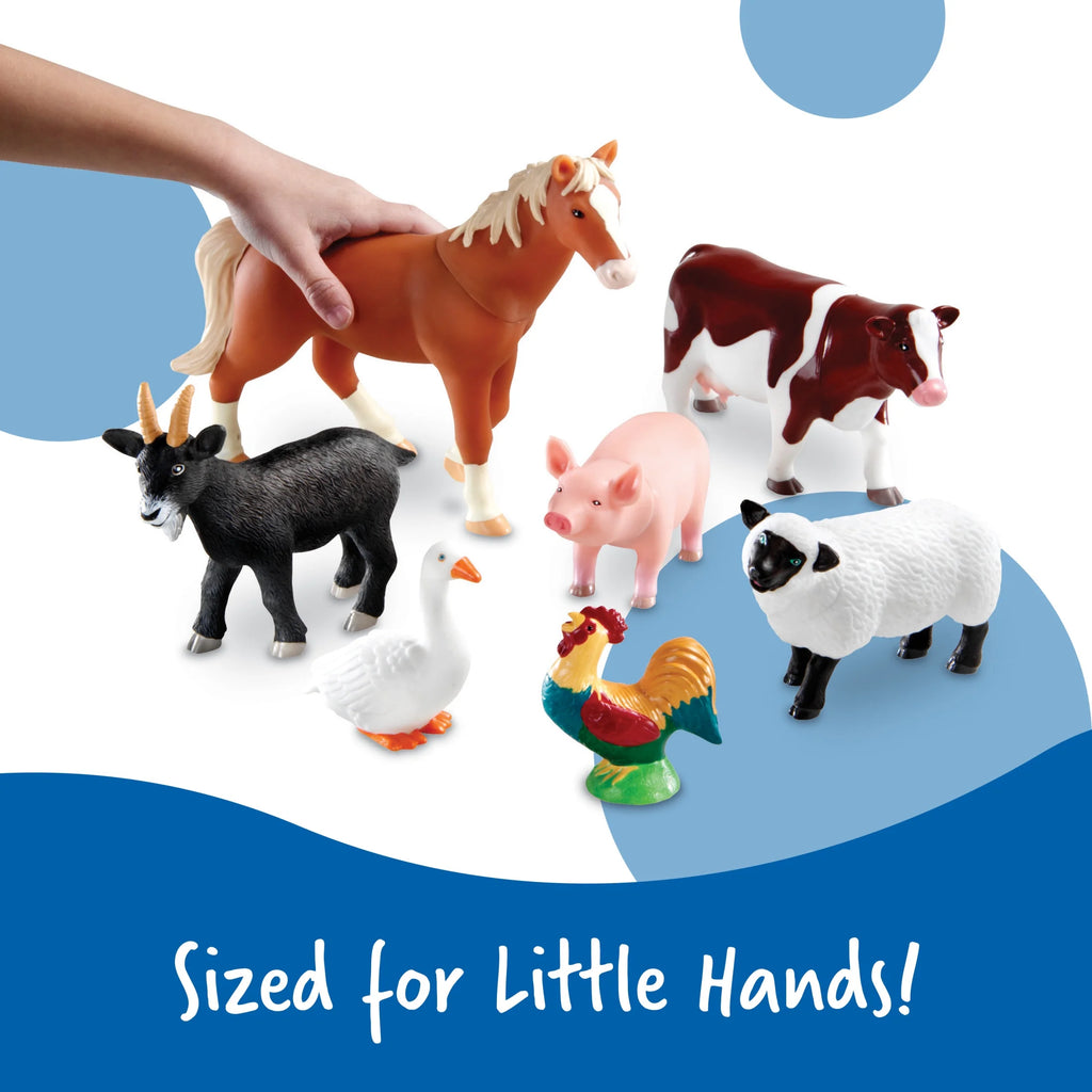 Jumbo Farm Animals, Horse, Cow, Sheep, Chicken , Figurines, Ages 18 Months +