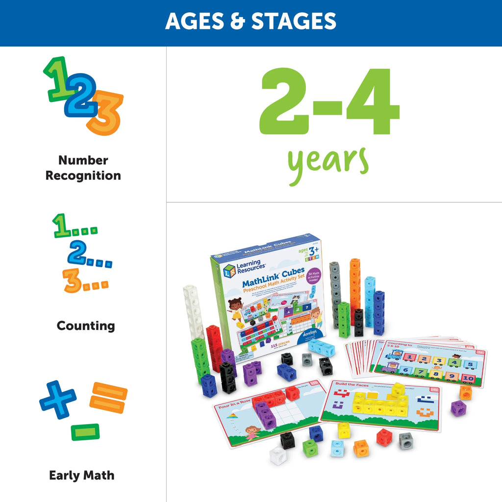 Mathlink Cubes Preschool Set for Ages 3+