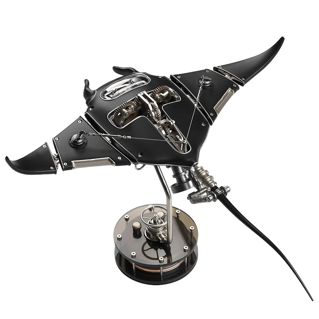 Build Mechanical Mobula Manta Ray Kinetic Sculpture Kits Metal Automata Toy