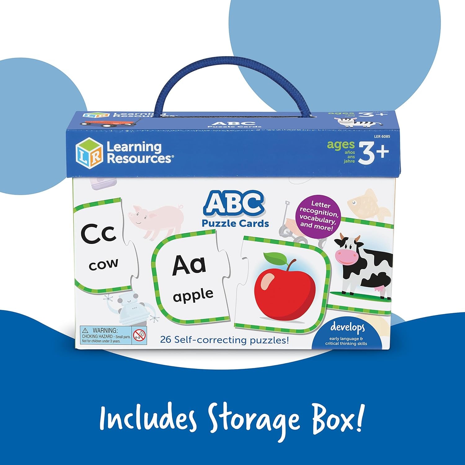ABC Puzzle Cards, Kindergarten Readiness, Self Correcting Puzzles, Alphabet Learning Games, Puzzles for Toddlers, Ages 3+