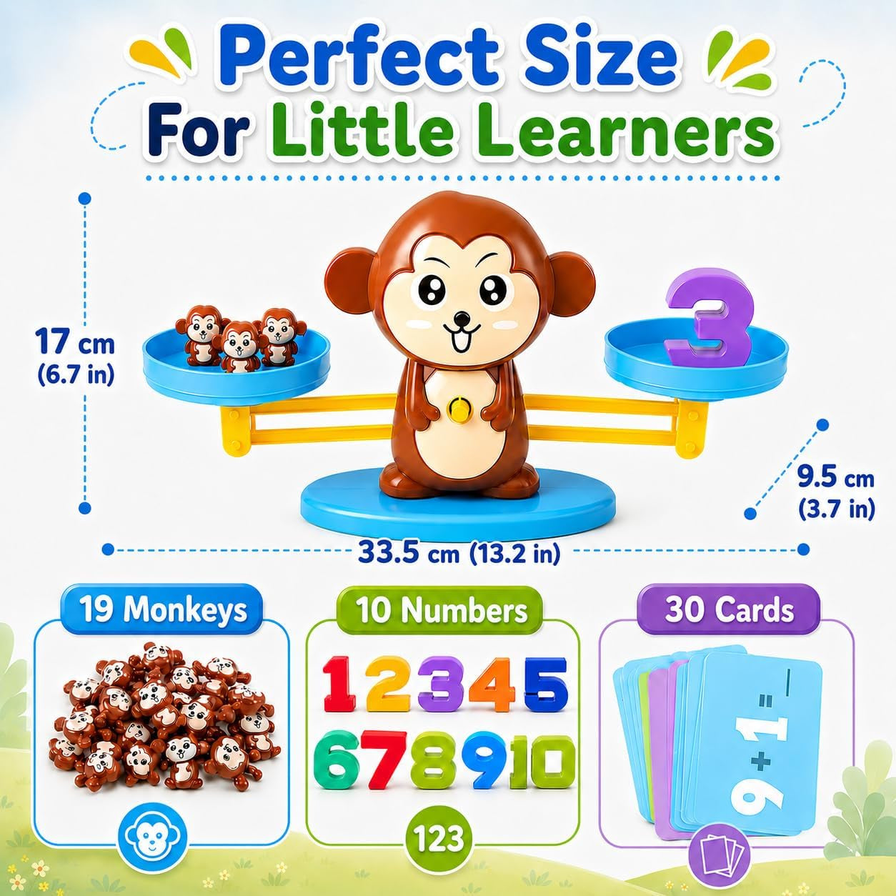 ™ Monkey Scale Balance Counting Toys Math Games STEM Preschool Educational Toys for 3 4 5 Year Olds Math Educational Kindergarten Number Learning Games Gifts for Boy Girl Birthdays Christmas