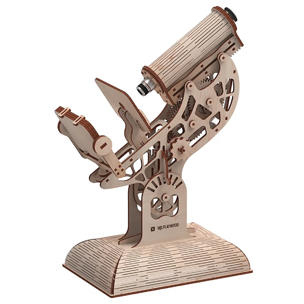 Wooden Mechanical Construction Set Microscope