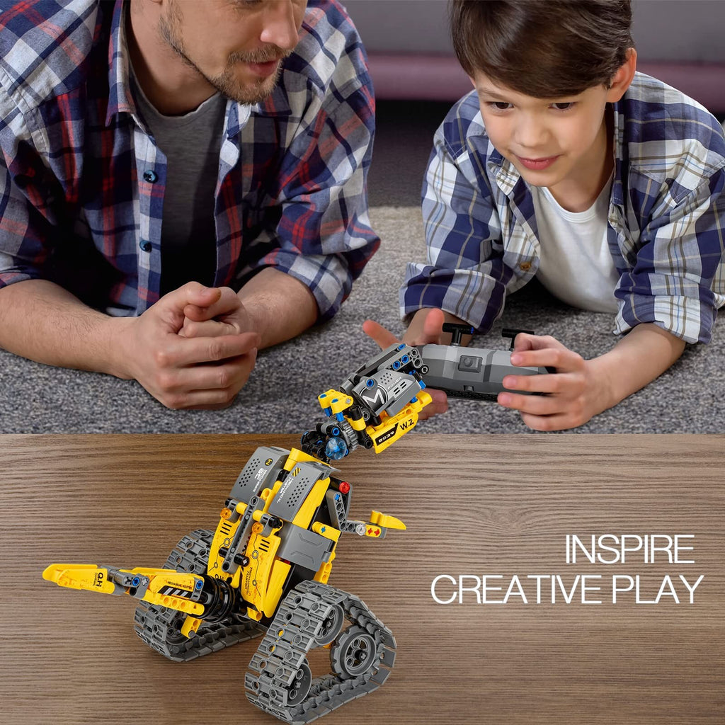 Sillbird STEM Building Toys, Remote & APP Controlled Creator 3In1 Wall Robot/...