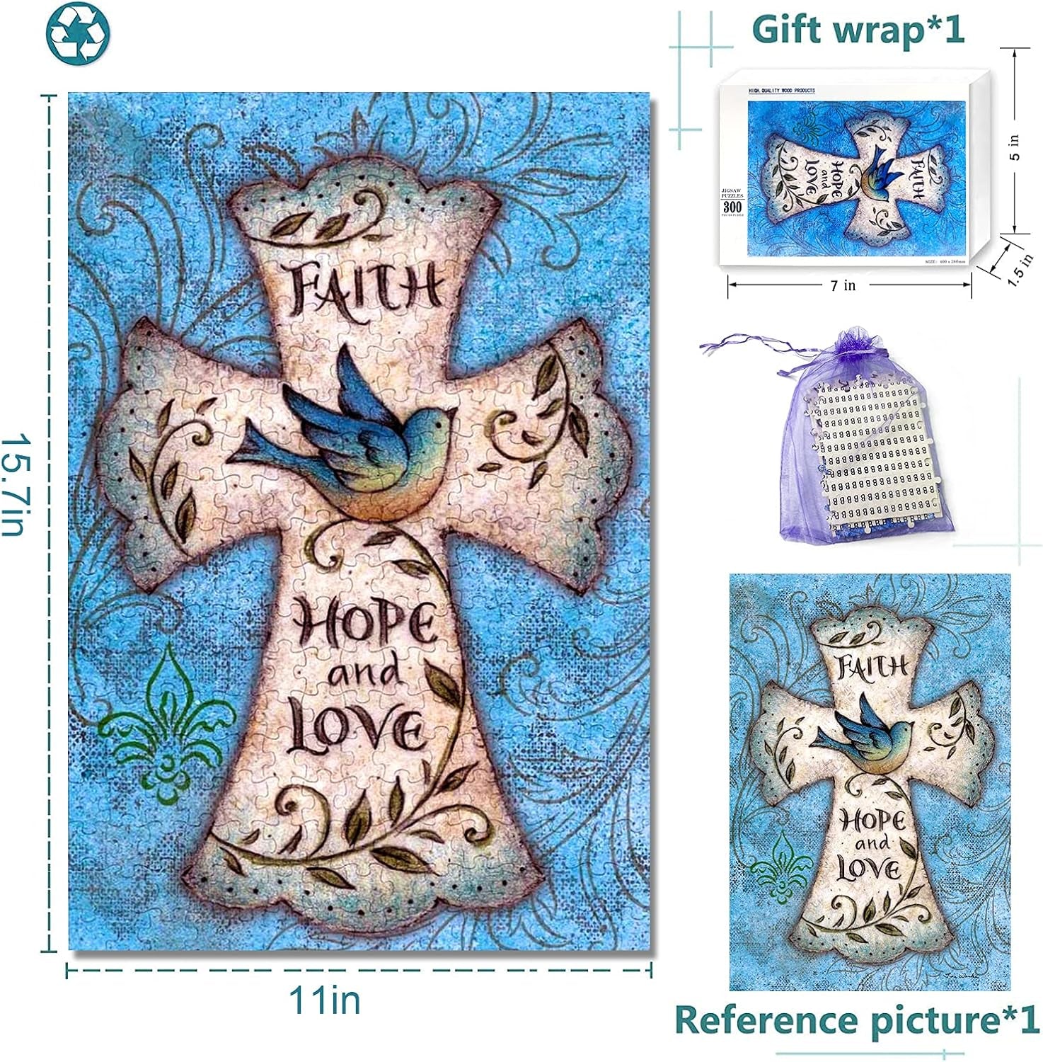 Christian Puzzles 300 Pieces Christian Jigsaw Puzzles Challenging Adult Teen Jesus Religious Puzzles Games Gift
