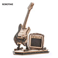 Rokr Electric Guitar Model Gift for Kids Adult Assembly Creative Toys Building Block Set 3D Wooden Puzzle TG605K