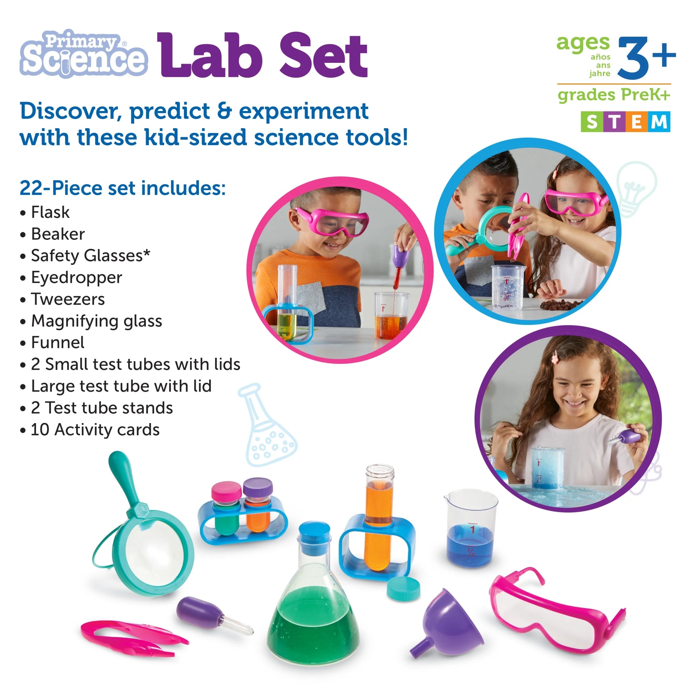 Primary Science Lab Set Pink - Experimentation and Observation, Ages 3+