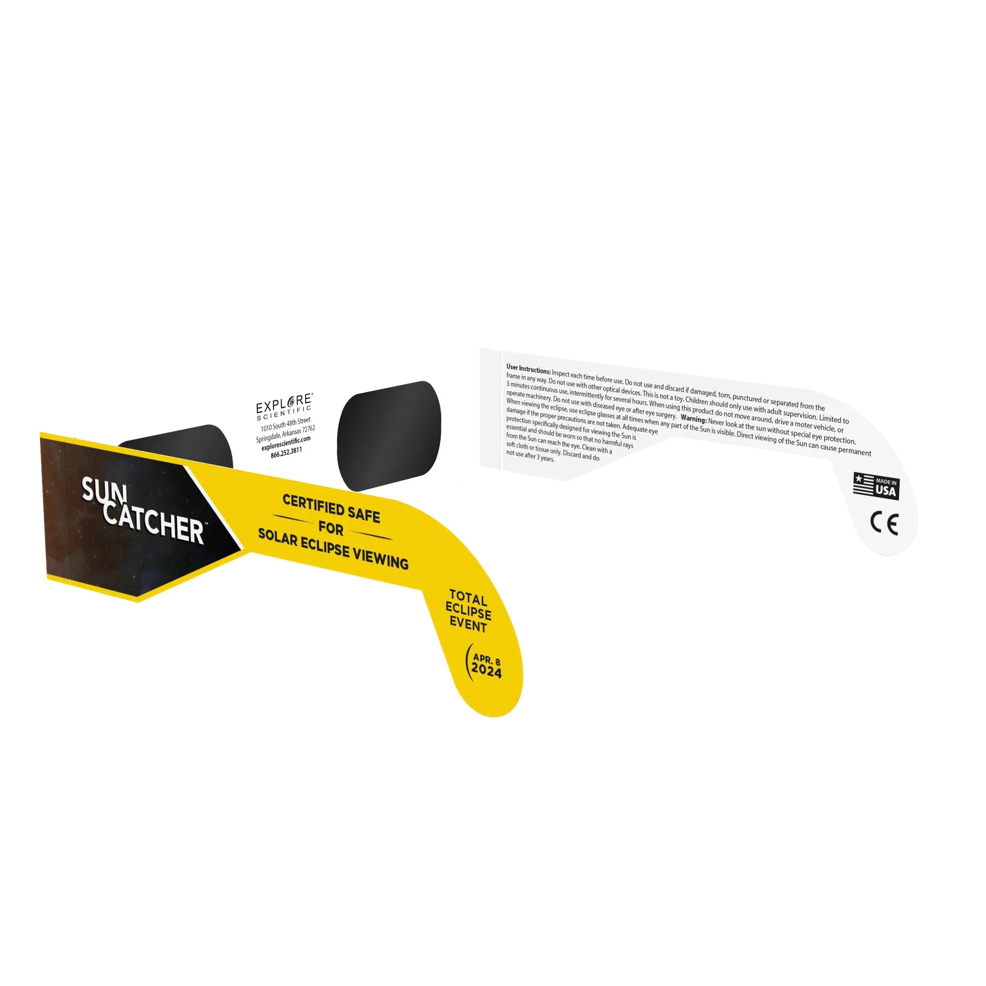 Solar Eclipse Glasses Made in USA - CE and ISO Certified (2Pc/5Pc/10Pc/50Pc)